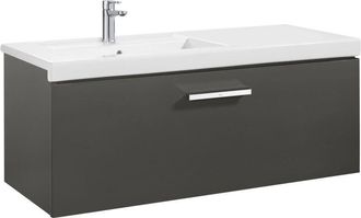 Roca Roca - Unik Mueble Con Un Caj&oacute;n + Lavabo Prisma Color: Fresno - Medidas: 900x460x450 Mm - Posici&oacute;n Del Lavabo: Derecha