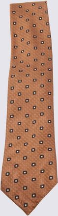 Ermenegildo Zegna Beige Silk Tie