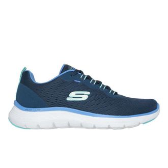 Skechers Womens Flex Appeal 5.0 New Path Sneaker, Navy Mesh/Blue Trim, 6 UK