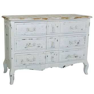 Wanderlust Deco C&oacute;moda De Madera Lacado Blanco 120x51x84