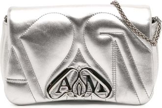 Alexander McQueen 2010-2025 Mini Lambskin The Seal Chain crossbody bag - Silver