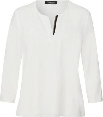 Frank Walder Frank Walder, Dames, Tops, Wit, Maat: 3XL Katoen