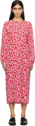 Marni Juno Floral Print Compact Cotton Poplin Dress in Jun99