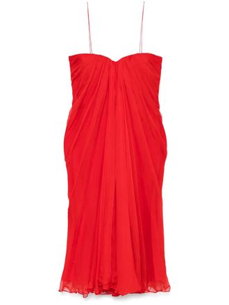 Alexander McQueen strapless dress - Red