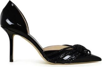 Jimmy Choo London Kaitence 85 Pumps - Dames - Pumps - Zwart - 34 EU - Leer - Schoenen