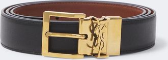 Saint Laurent Cintura reversibile Vadim Cassandre in pelle