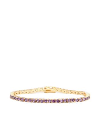 Izabel Display zirconia-embellished tennis bracelet - Purple