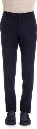 Pantaloni Torino Super 130s Wool Slim Fit Flat Front Trousers