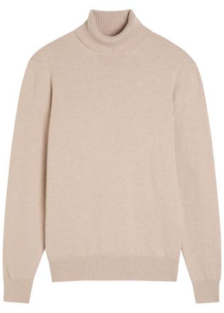 Lardini Roll-neck Wool top - Ecru - Xxl