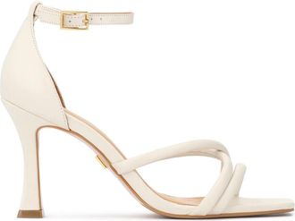 Kazar Ciri Sandal - Dames - Sandalen met hakken - Beige - 41 EU - Leer - Schoenen
