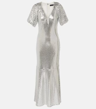 Rotate Abito midi con paillettes