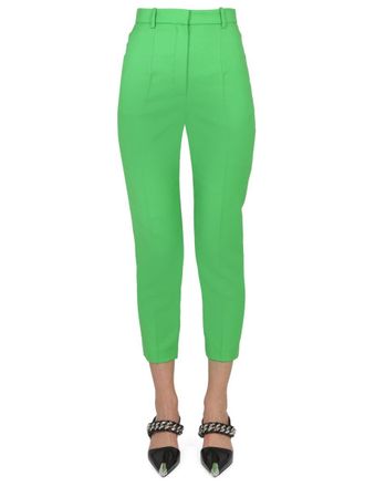 Alexander McQueen Wool-Mohair Blend Trousers - Green