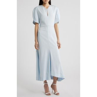 BOSS Denaz High Low Midi Dress in Pale Lagoon at Nordstrom, Size 10