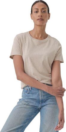 Pact Organic Cotton Softspun Crew Neck Tee in Wheat Heather at Nordstrom, Size Medium