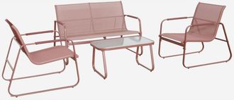 Sweeek Conjunto De Jard&iacute;n De Acero, 4 Plazas