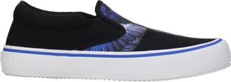 Marcelo Burlon Mens Slipon Sneakers Wing Design - Black Textile - Size EU 43