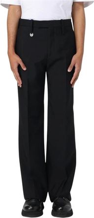 Burberry Suit Trousers, male, Black, Size: M Black Wool Trousers Stylish Look