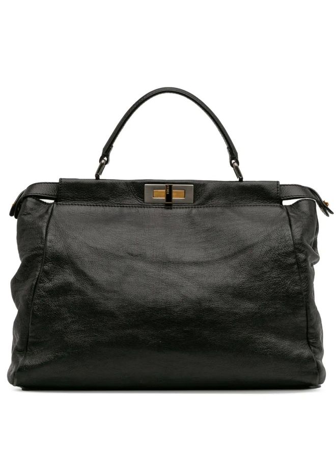 Borsa a tracolla Peekaboo Iconic grande in pelle di capra 2000-2010 - Nero