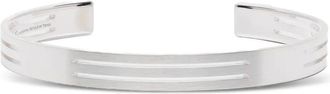 Le Gramme Punched brushed bracelet - unisex - Sterling Silver - M