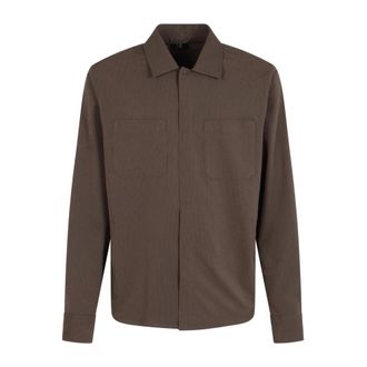 Herno Woven Shirt look 2 - Heren - Casual Overhemden - Bruin - XL - Overhemden