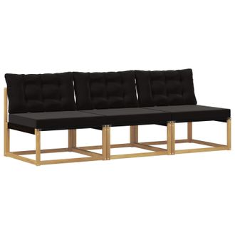 vidaXL Sof&aacute; Intermedio De Exterior Madera Maciza De Acacia Y Textileno Vidaxl