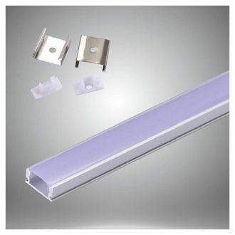 Trade Shop Trade Shop Traesio - Trade Shop - Profile En Alluminium 2 Mt Led Strip Incasso Con Plastic Coperture Al-03