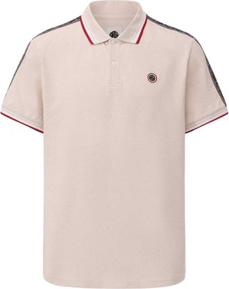 Pretty Green Polohemd met logo en tape voor heren (Steen)