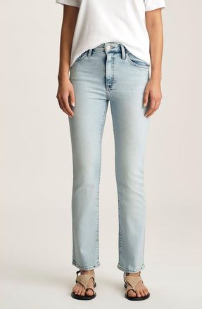 Mavi Kendra High Waist Straight Leg Jeans in Ice Brushed Tribeca at Nordstrom, Size 29 X 30