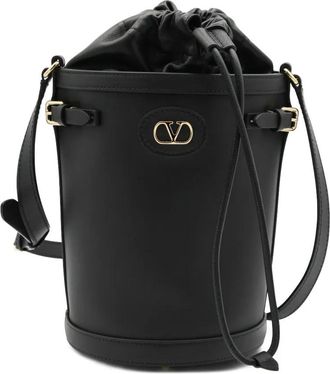 Valentino Garavani Bucket-tas met logogesp - Zwart