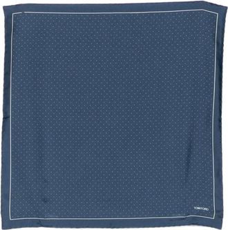 Tom Ford Fazzoletto da taschino a pois - Blu