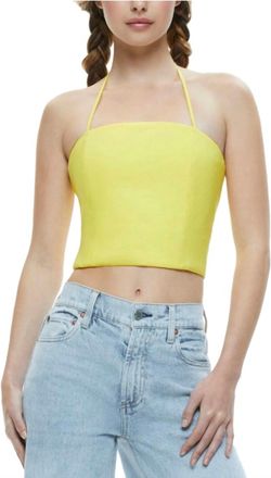 Alice & Olivia Ceresi Bandeau Top In Happy Yellow