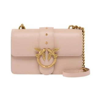 Pinko Schoudertas met Knoopsluiting - Dames - Schoudertassen - Roze - ONE Size - Polyester - Tassen