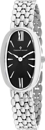 Christian Van Sant Womens Lucia Black Dial Watch