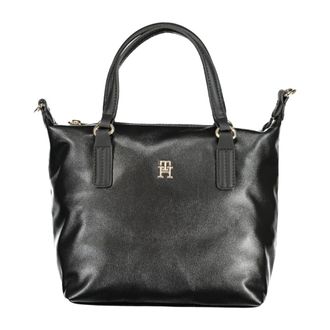 Tommy Hilfiger Handbags, female, Black, ONE SIZE, Black Womens Handbag with Adjustable Strap
