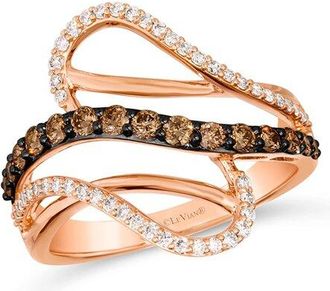 Le Vian Chocolate Shavings 14K Rose Gold 0.69 Ct. Tw. Diamond Cocktail Ring