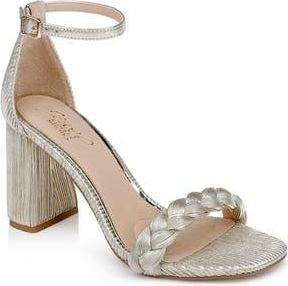 Badgley Mischka Shea Ankle Strap Sandal in Champagne Gold at Nordstrom Rack, Size 9.5