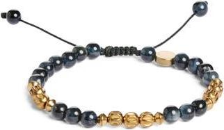 Caputo & Co. Mens Semiprecious Stone Beaded Slider Bracelet in Blue Tiger Eye at Nordstrom Rack