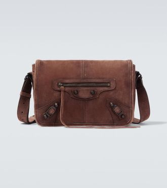 Balenciaga Le City Small suede messenger bag