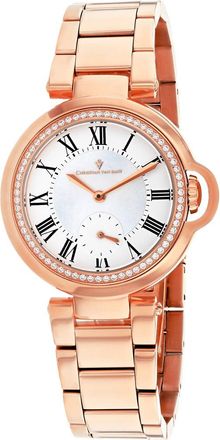 Christian Van Sant Womens White mother of pearl dial Watch