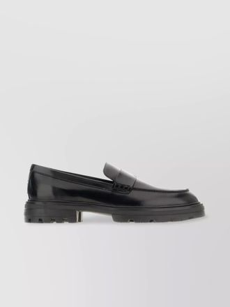 Hogan leather loafers with chunky sole and glossy finish