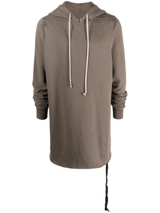 Rick Owens cut-out drawstring hoodie - Brown