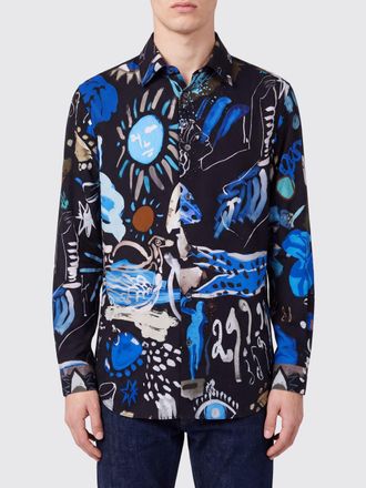Paul Smith Graphic Print Long-Sleeved Shirt in Viscose