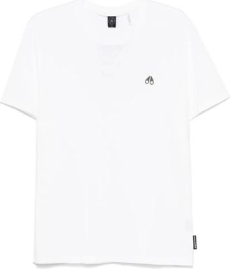 Moose Knuckles Crescent T-Shirt - Heren - Tops - Wit - Maat: XL Katoen