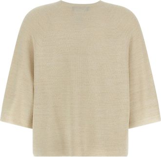 Fabiana Filippi Lam&eacute;-Thread Knit Sweater - Beige