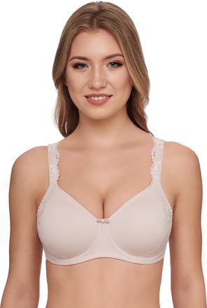 Susa Minimizer-BH SUSA London, Damen, Gr. 105, Cup C, sand, Obermaterial: 77% Polyamid, 23% Elasthan, unifarben, BHs Minimizer-BH, mit B&uuml;geln