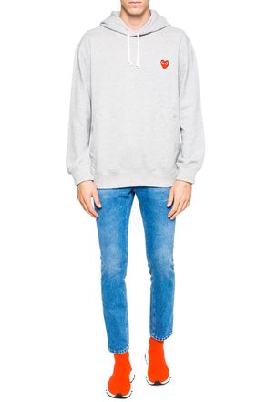 Comme Des Gar&ccedil;ons Comme Des Gar&ccedil;ons Play Logo Sweatshirt, Unisex, Grey
