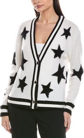 Alice & Olivia Alice + Olivia Bradley Fuzzy Star Intarsia Wool-Blend Cardigan