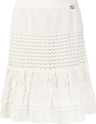 Twin-Set pointelle knit skirt - women - Polyamide - S - White