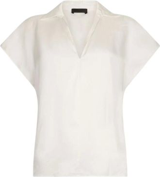 Liu Jo Gebreide blouse - Dames - Blouses & Shirts - Wit - Maat: 2XL Satijn