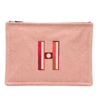 Hermès Red Large H Canvas Faubourg Corner Case